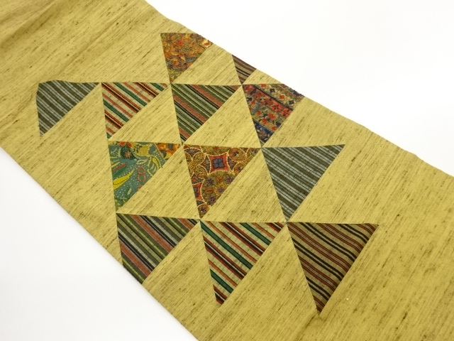 JAPANESE KIMONO / NAGOYA OBI / TSUMUGI / SAGARA KNOTS / WOVEN FLOWER